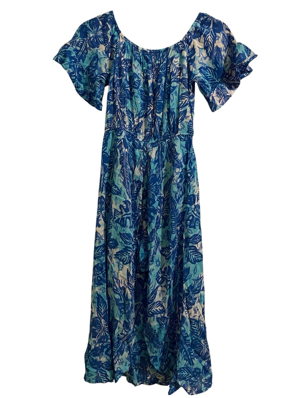 BLUE GINGER Girls Hawaiian Floral Print Rayon Dress Size 12